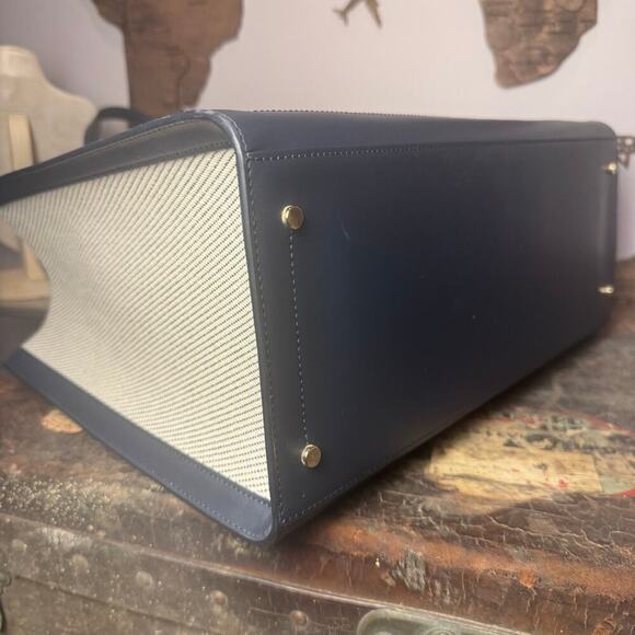 NWT Kate Spade Navy Canvas Grand Slam Elle Tote - Picture 6 of 9